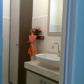 Banheiro em MDF nas cores Nude e Lassen