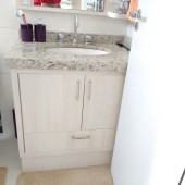 Balcão para Banheiro em MDF Teka Ártico com portas e gavetão