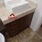 Balcão para banheiro em mdf com pia de sobrepor